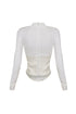 Iliana Faux Leather Corset Contrast Top